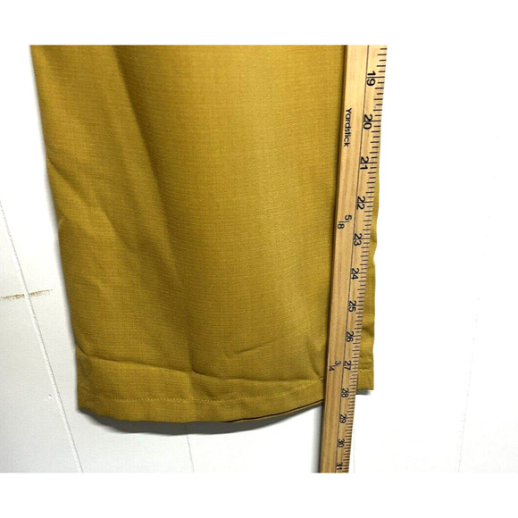 Cider High Rise Wide Leg Trouser Dress Pant Mustard Yellow Size Medium 28x28 New - Picture 5 of 11